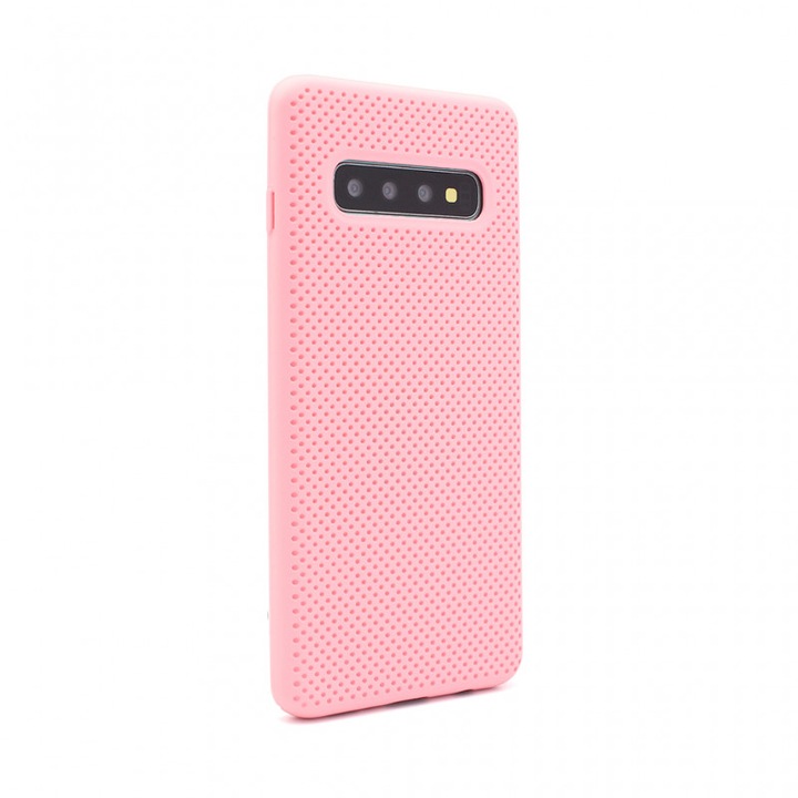 Hátsó csengő háló Samsung G973 S10 világos rózsaszín