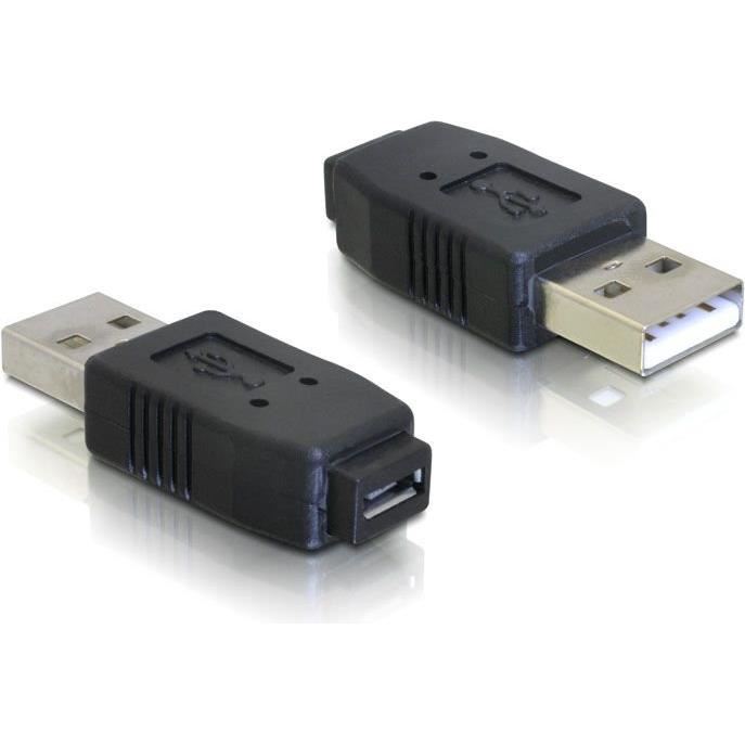 Adaptor USB micro-A+B mama la USB2.0-A tata, Delock - 65029