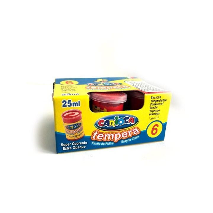 Carioca 1022105 Piros tempera tégelyben 6x35 gr - Carioca