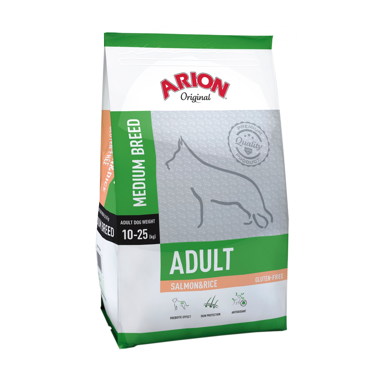 Hrana uscata pentru caini Arion Adult Medium, Somon si Orez, 12 kg