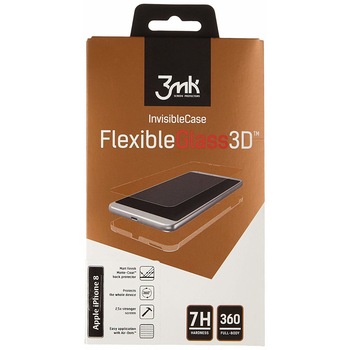 Folie protectie iPhone 7 Plus / 8 Plus 3MK FlexibleGlass 3D Full Body Transparenta Folie protectie iPhone 7 Plus / 8 Plus 3MK FlexibleGlass 3D Full Body Transparenta