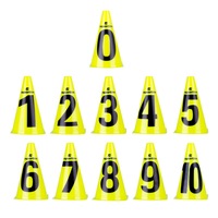 Set conuri antrenament inSPORTline Numeric 23 cm, 11 buc