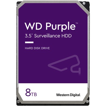 HDD WD Purple Surveillance 8TB, 7200RPM, 256MB cache, SATA-III HDD WD Purple Surveillance 8TB, 7200RPM, 256MB cache, SATA-III