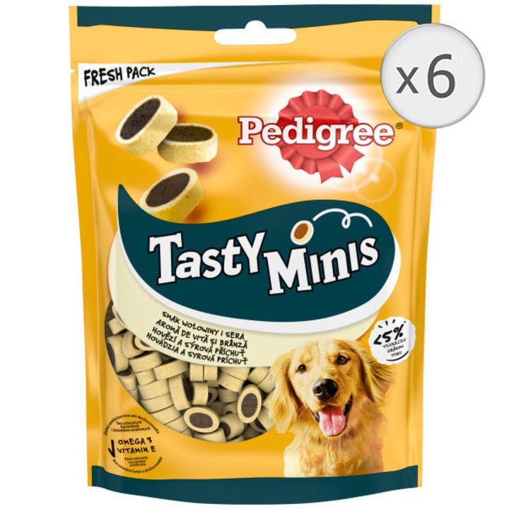 Recompense pentru caini Pedigree Tasty Bites Cheesy, 6 x 140g