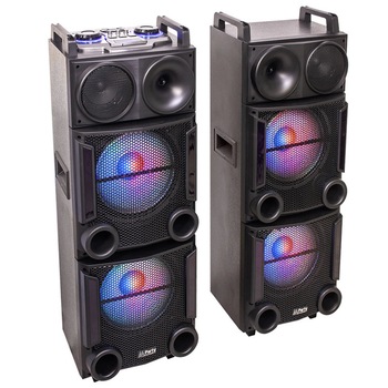 Set 2 boxe Party profesionale, 1200 W, Bluetooth, USB/SD,AUX, telecomanda Set 2 boxe Party profesionale, 1200 W, Bluetooth, USB/SD,AUX, telecomanda