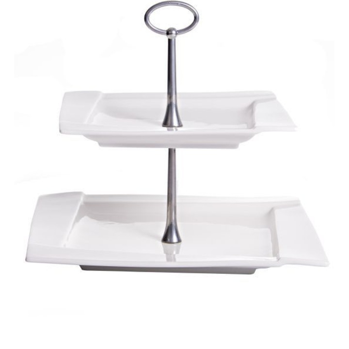 Ambition Kubiko 61174 2 szintes kínáló, fehér