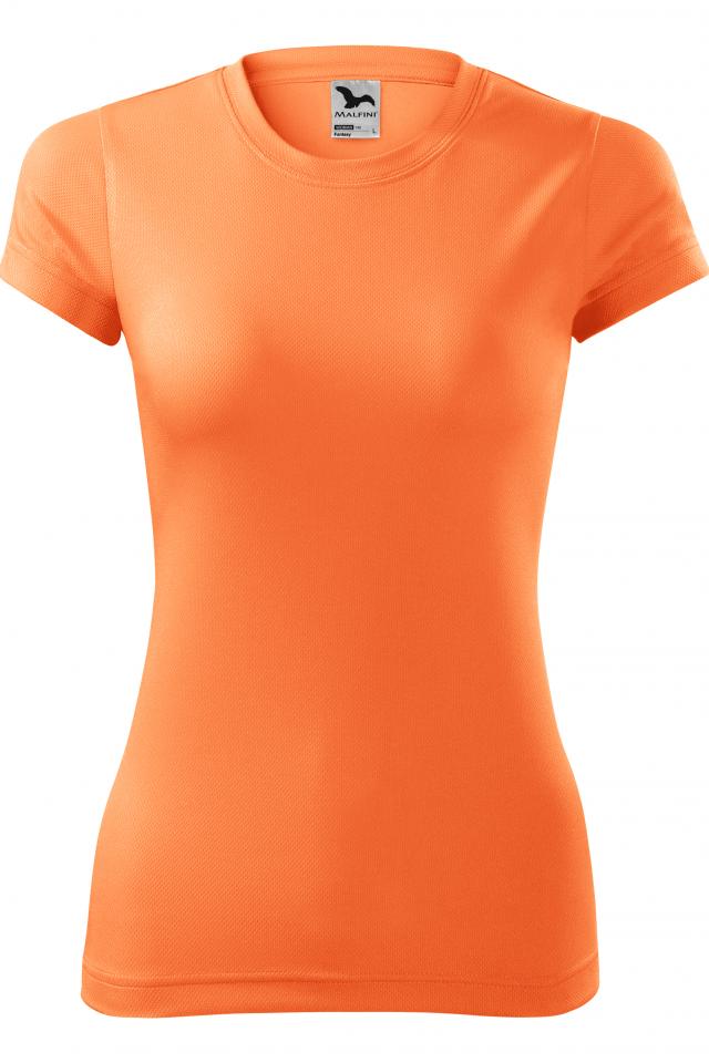 Tricou pentru dama Fantasy, Neon mandarin