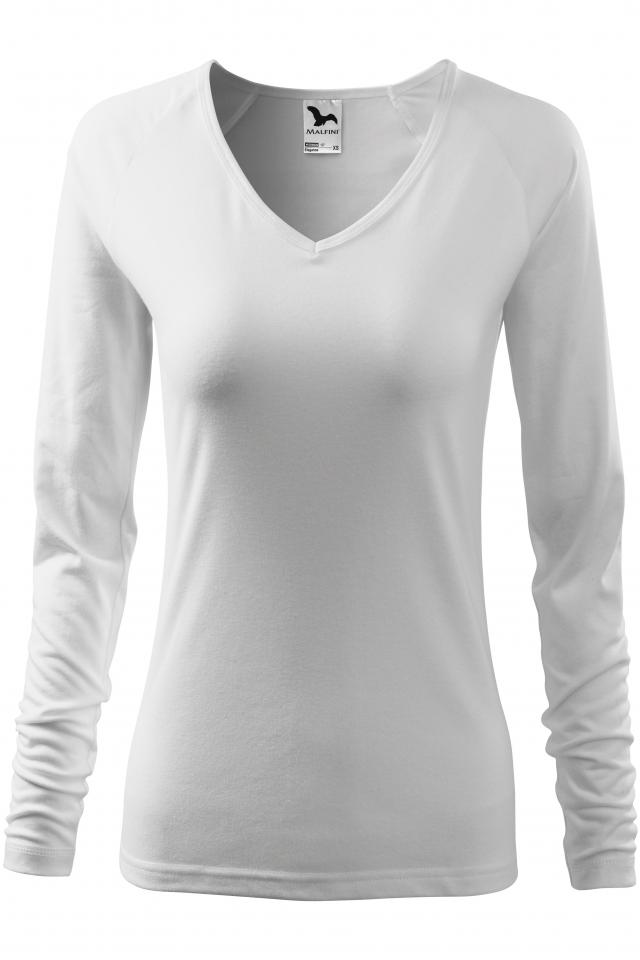 Tricou pentru dama cu maneca lunga Elegance, Alb