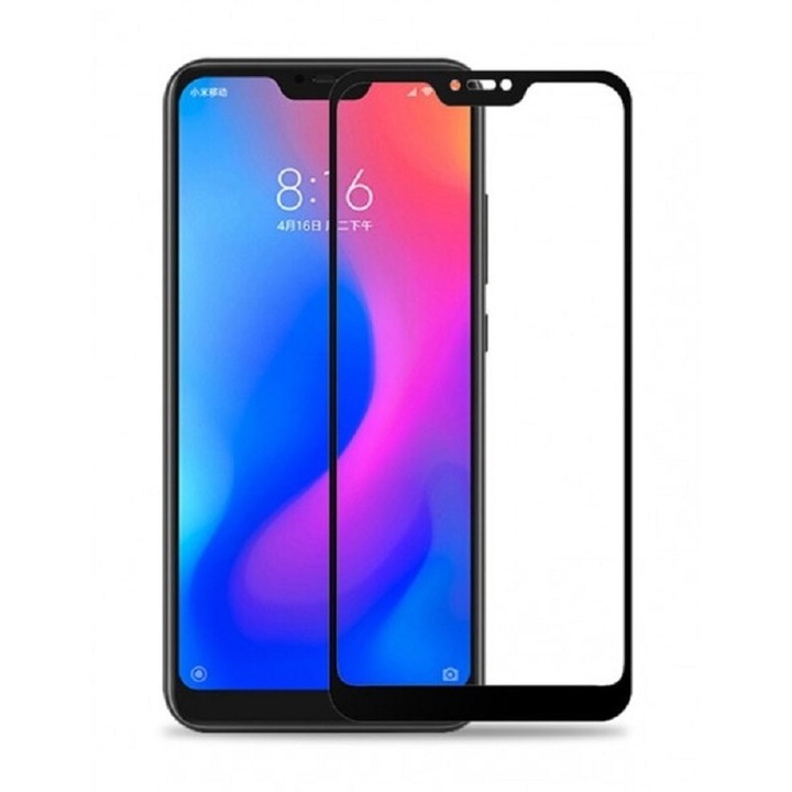 Teracell Üveg védőfólia, 5D Full Glue - Huawei Y6 2019 / Y6 Pro 2019 fekete