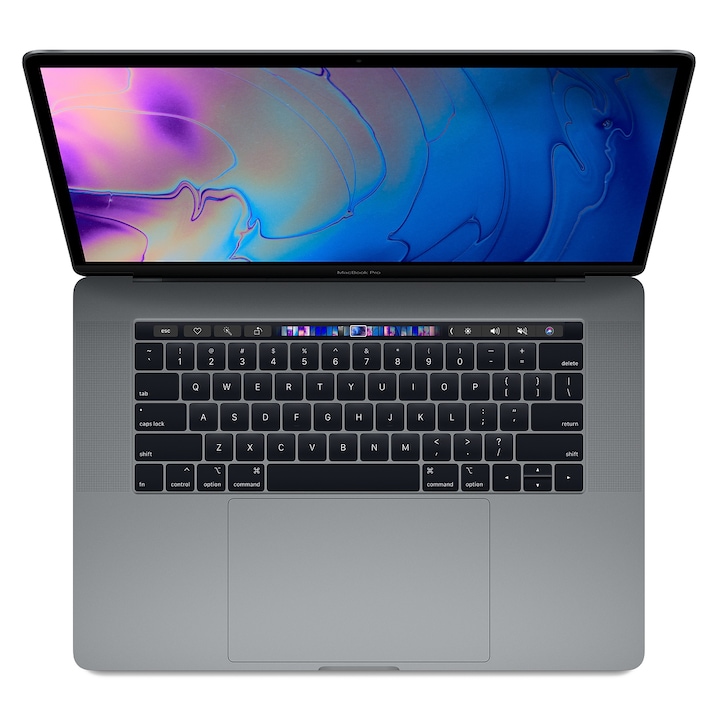 Apple MacBook Pro 15 laptop, Intel® Octa Core™ i9 9th gen. 2.3GHz, Retina display, Touch Bar, 16GB RAM, 512GB SSD, Radeon Pro 560X, macOS Sierra, Magyar billentyűzet, Asztroszürke - 2019