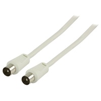 Cablu antena coaxial tata - coaxial tata Valueline 5.00 m, alb