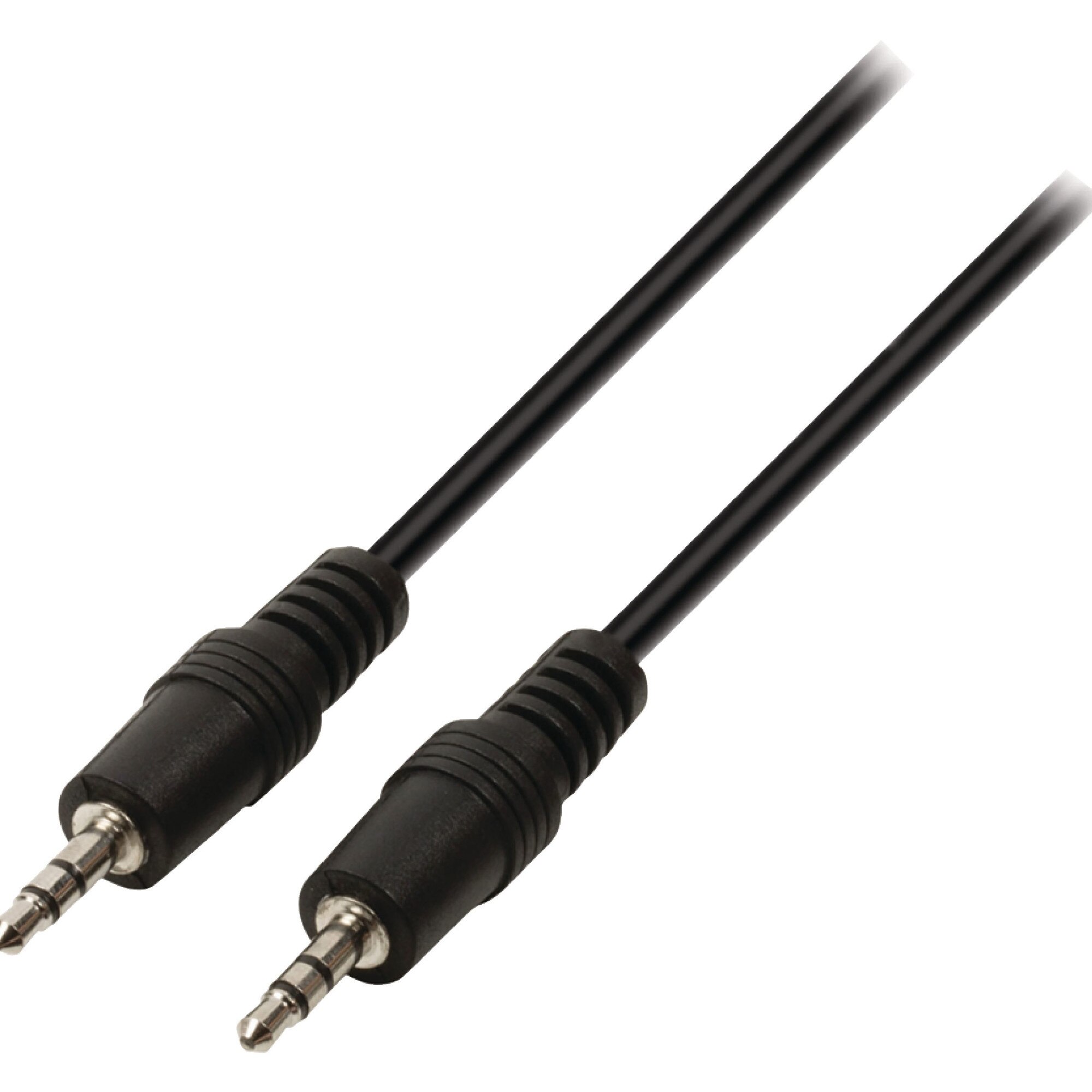 Cablu audio Jack Stereo 3.5mm tata - Jack Stereo 3.5mm tata negru 2m, Valueline