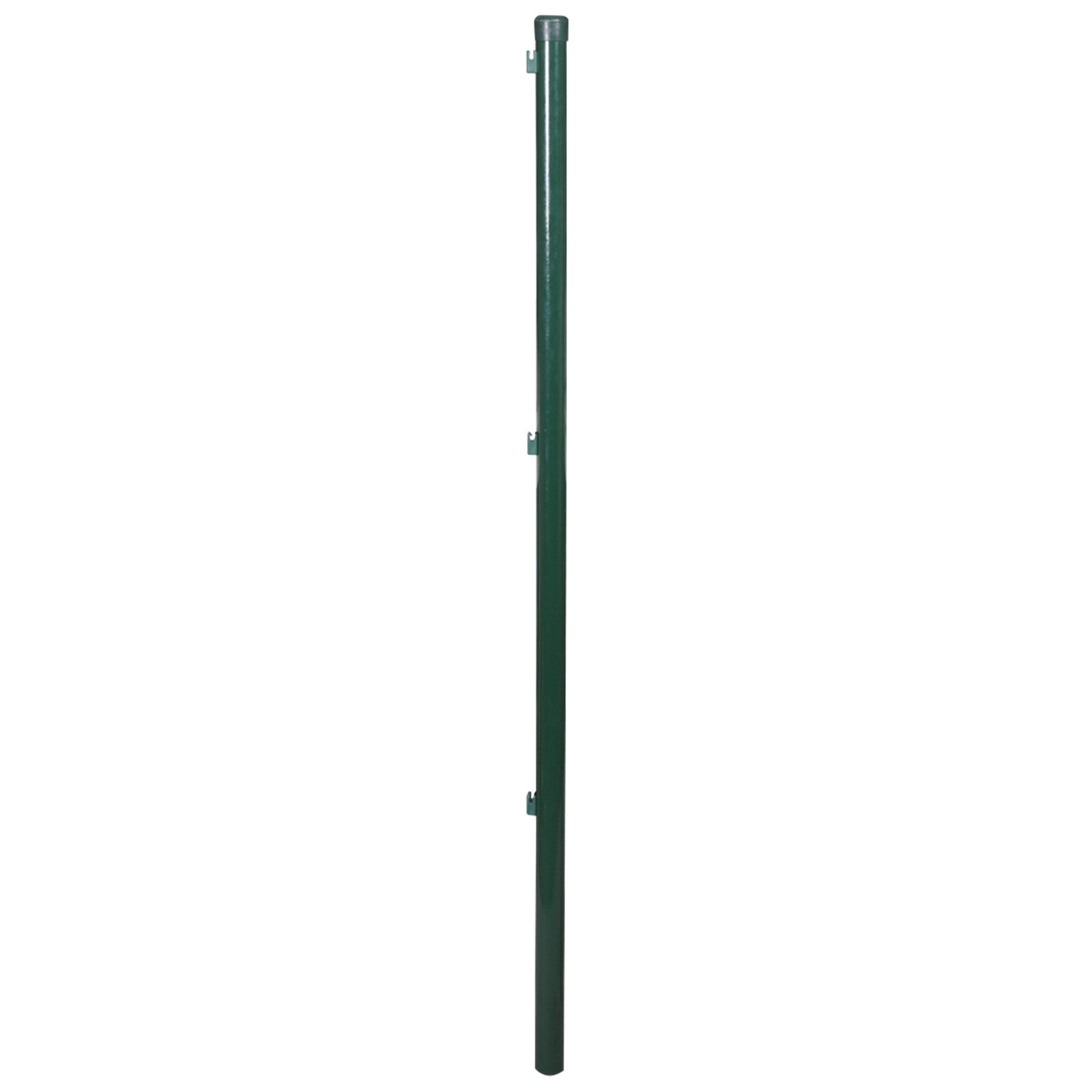 Set de 2 bucati de stalp pentru fixare gard de plasa, vidaXL, Fier, 175 cm, Verde