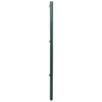 Set de 2 bucati de stalp pentru fixare gard de plasa, vidaXL, Fier, 175 cm, Verde Set de 2 bucati de stalp pentru fixare gard de plasa, vidaXL, Fier, 175 cm, Verde