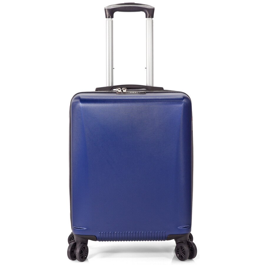 Troler Cabina, ABS, 4 Roti Duble, Cifru TSA, Benzi, BOS 1353 - 54 cm, Albastru