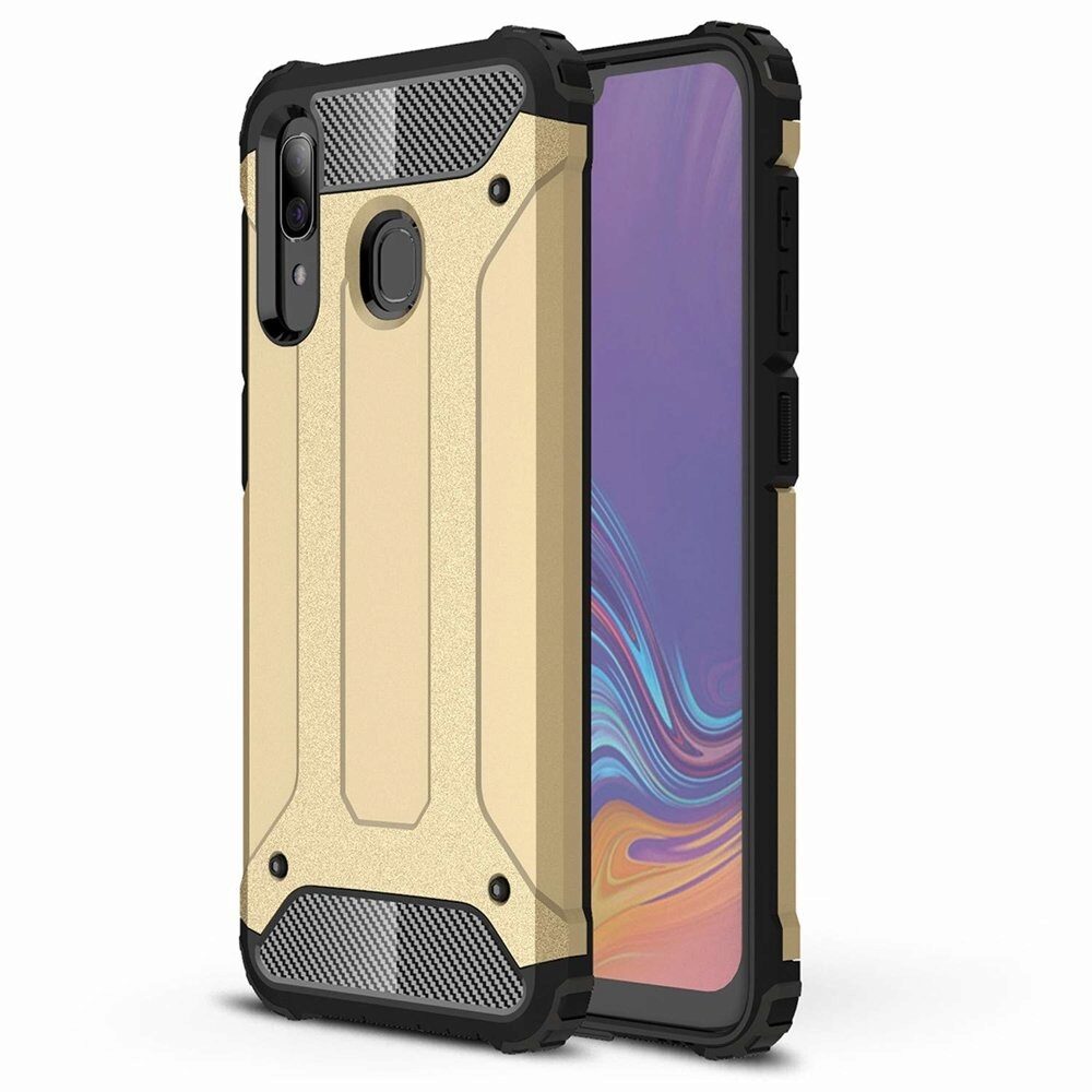 Husa Antisoc Forcell Armour pentru Samsung Galaxy A30, Auriu