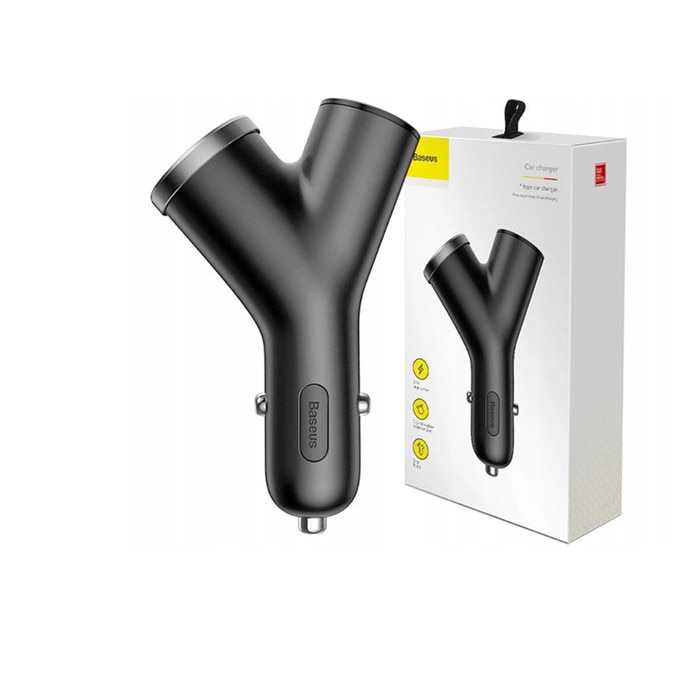 Incarcator auto Baseus CCALL-YX01, Doua porturi USB, 40 W, Negru
