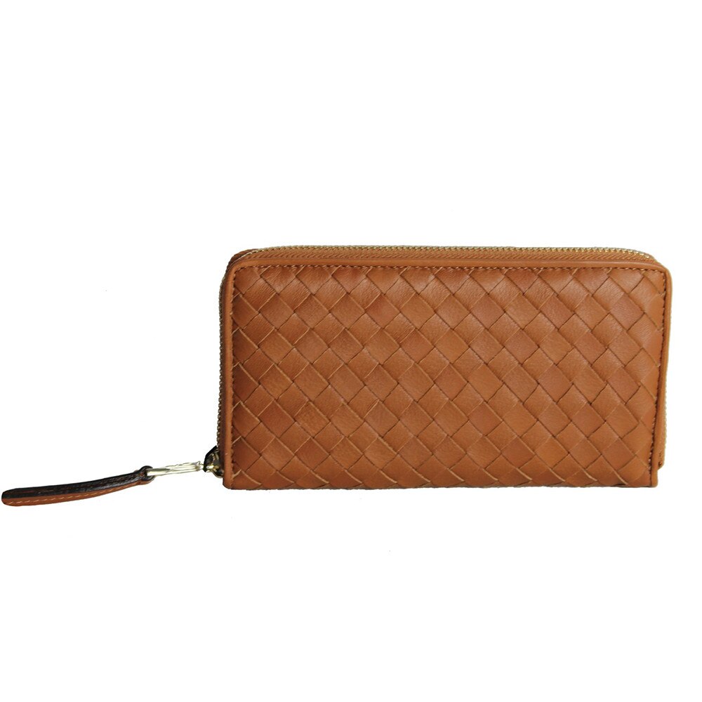 Portofel dama din piele naturala impletit manual, Dellaconte, Cuoio 5416-36