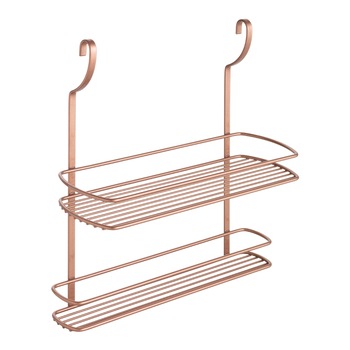 Etajera cu doua rafturi pentru recipiente finisaj cupru 35 x 13 x 38 cm Etajera cu doua rafturi pentru recipiente finisaj cupru 35 x 13 x 38 cm