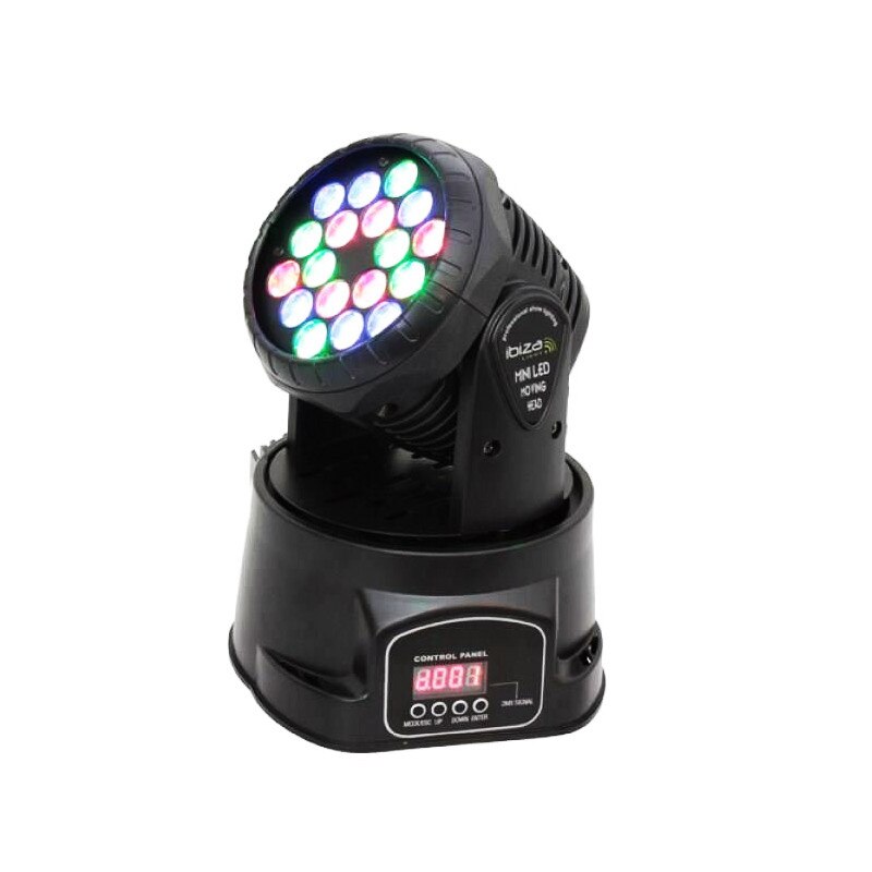 Moving head, 18 LED-uri multicolore, 18 x 3 W - eMAG.ro