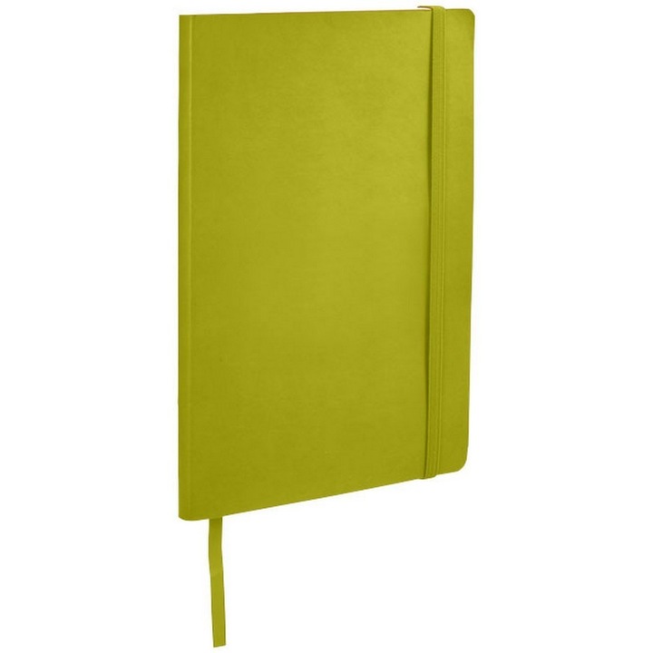 Agenda A5 cu pagini dictando, coperta moale cu elastic, Everestus, CC02, pu, verde, lupa de citit inclusa