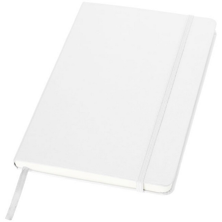 Agenda A5 cu pagini dictando, coperta tare cu elastic, Everestus, CC15, carton, alb, lupa de citit inclusa