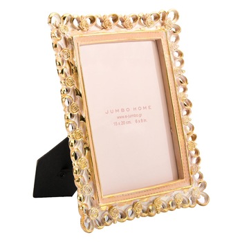 Rama foto de lemn cu margine aurie , iMK®, 16 x 21 cm Rama foto de lemn cu margine aurie , iMK®, 16 x 21 cm