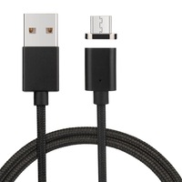 cablu de incarcare rapida si transfer de date evtrend premium magnetic micro-usb conector metalic din aluminiu invelis protector din nylon composit impletit pentru telefon sau tableta android fast-charge usb micro-usb 5v 3a 1m led negru imagen 53_0_
0