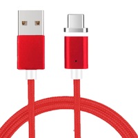 cablu de incarcare rapida si transfer de date evtrend premium magnetic usb-c conector metalic din aluminiu invelis protector din nylon composit impletit pentru telefon sau tableta android fast-charge usb usb-c 5v 3a 1m led rosu imagen 52_0_
0