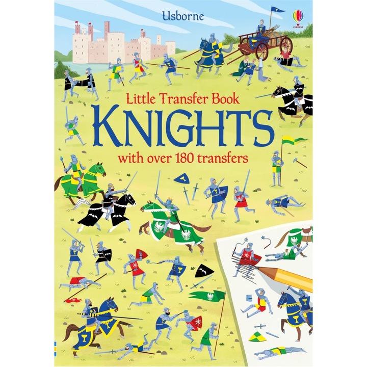 Carte "Little transfer book knights" de Abigail Wheatley, 5 ani+, Usborne