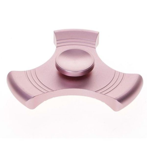 Fidget Spinner Jucarie Antistres De Metal Roz
