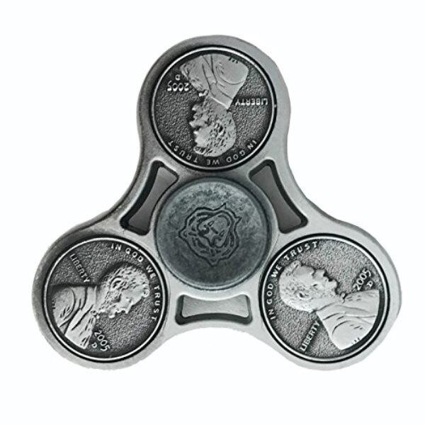 Fidget Spinner Jucarie Antistres Model One Cent Gri