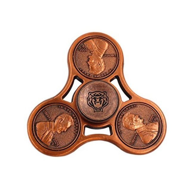 Fidget Spinner Jucarie Antistres Model One Cent Maro