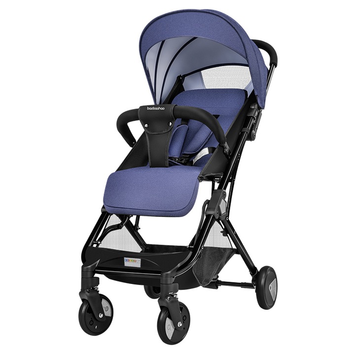 Спортна количка Krista® Y1, Сгъваема, За транспорт в самолет, Позиция за спане, Тъмносиня