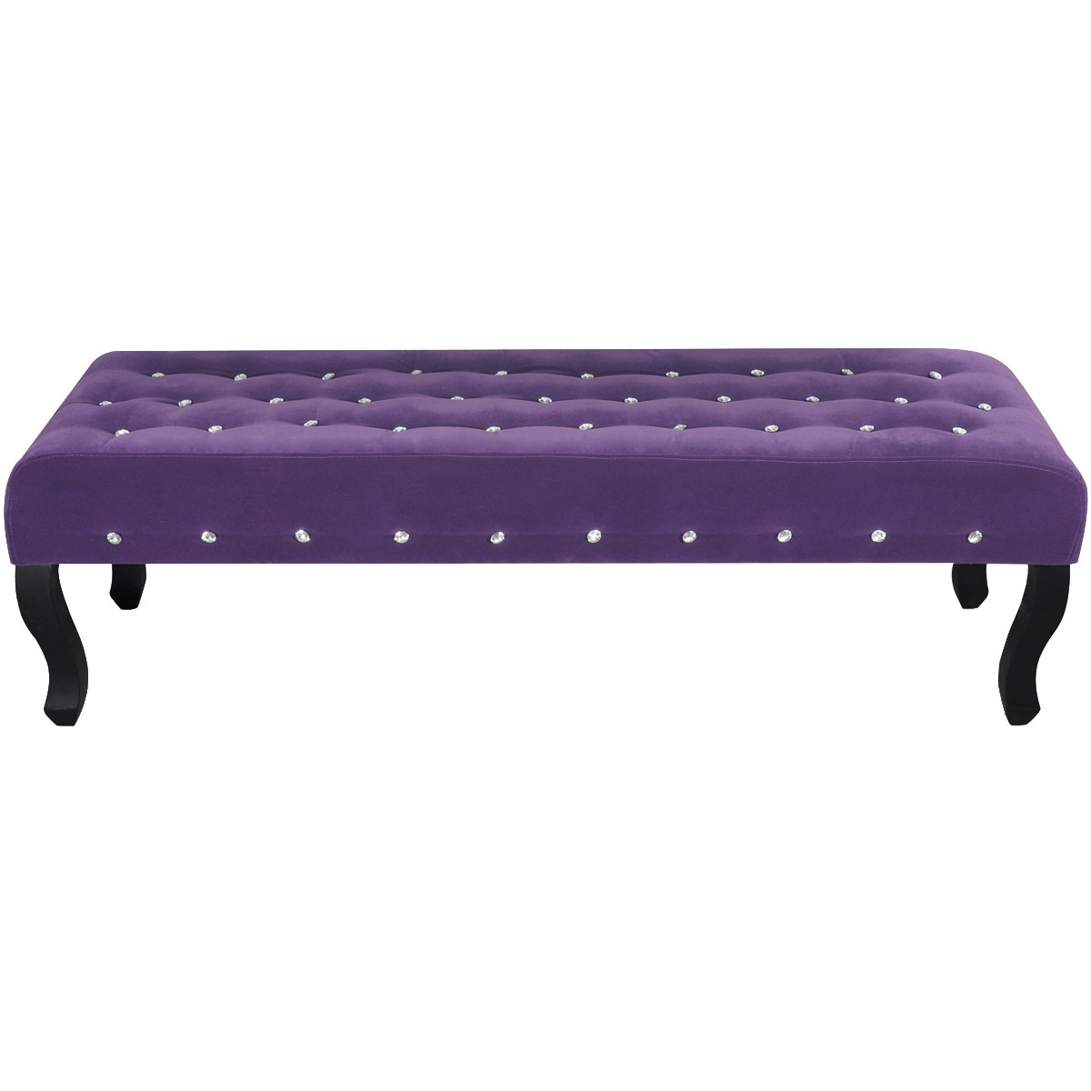 Bancheta cu tesatura de catifea violet, vidaXL, Mov, 160 x 45 x 48 cm