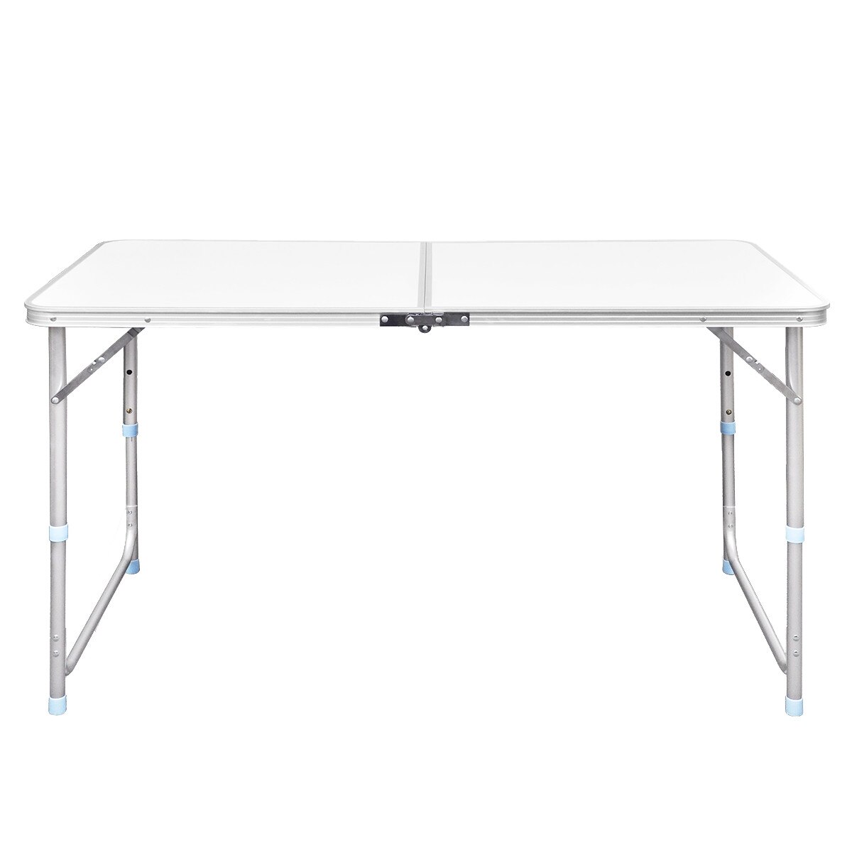 Masa reglabila pentru camping, vidaXL, MDF, 120 x 60 cm, Gri