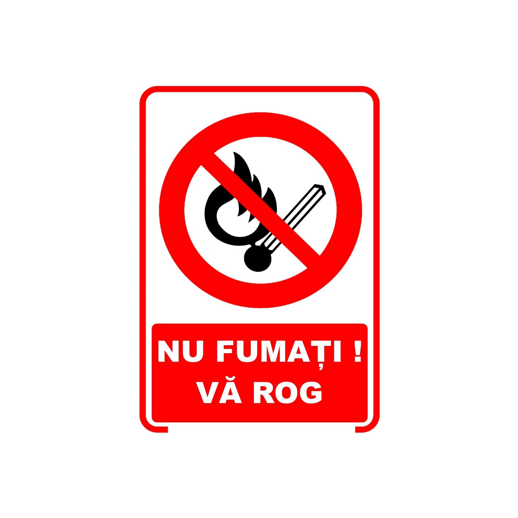 Set de 2 indicatoare A5 - NU FUMATI ! VA ROG