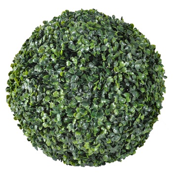 Set de 2 arbusti artificiali in forma sferica, vidaXL, Plastic, 27 cm, Verde deschis
