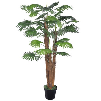 Palmier artificial in ghiveci, vidaXL, Plastic, 180 cm, Verde Palmier artificial in ghiveci, vidaXL, Plastic, 180 cm, Verde