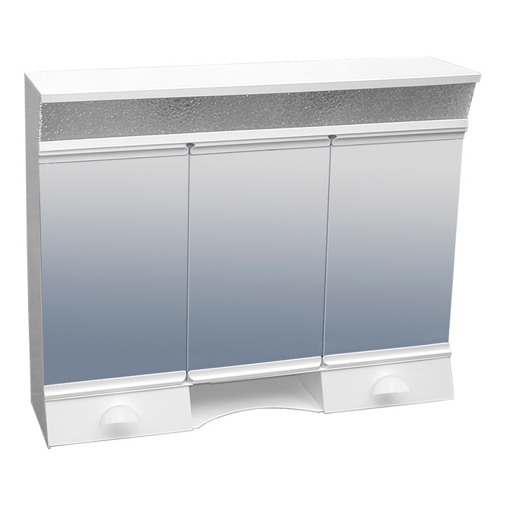 Шкаф за баня Еlana №14 от ПВЦ с огледало и осветление 60/50/13 см