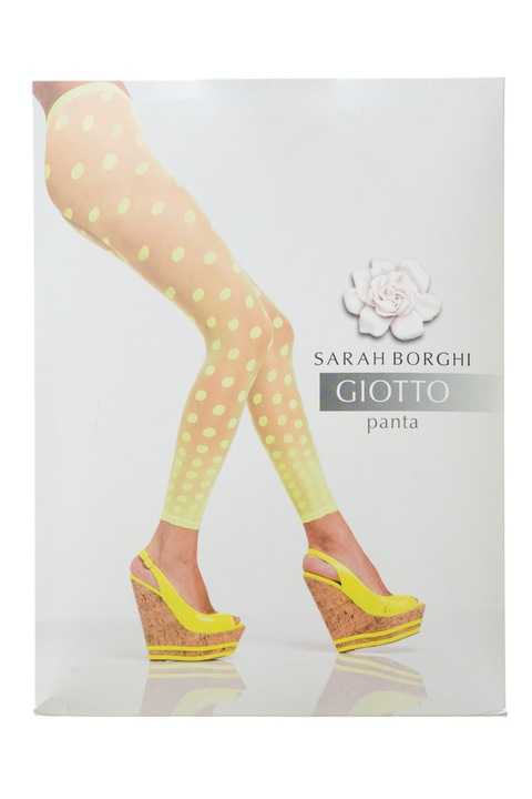 Dres fara talpa/Colant cu buline neon (fosforescent) Sarah Borghi, Giotto, Galben neon