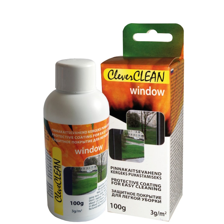 Nanostyle CleverCLEAN Üvegvédő spray otthoni ablakok és üvegfelületek kezelésére és védelmére, 100 ml