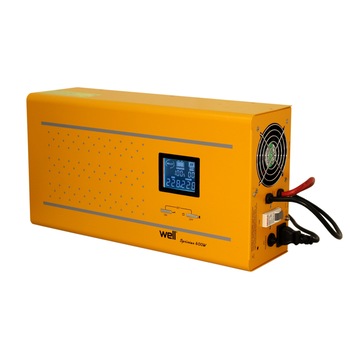 UPS pentru centrale termice Well, 600W, bypass, alimentare 12V, 2 x Schuko, IP20 UPS pentru centrale termice Well, 600W, bypass, alimentare 12V, 2 x Schuko, IP20