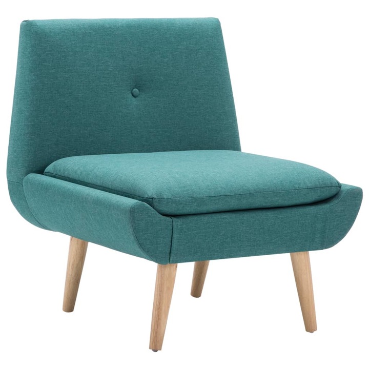 vidaXL zöld kárpitos karfa nélküli fotel 73 x 66 x 77 cm