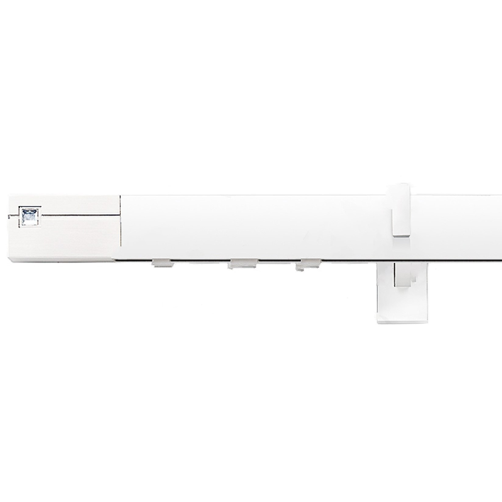 Galerie simpla Square line Qart, lungime 400 cm, alb lucios