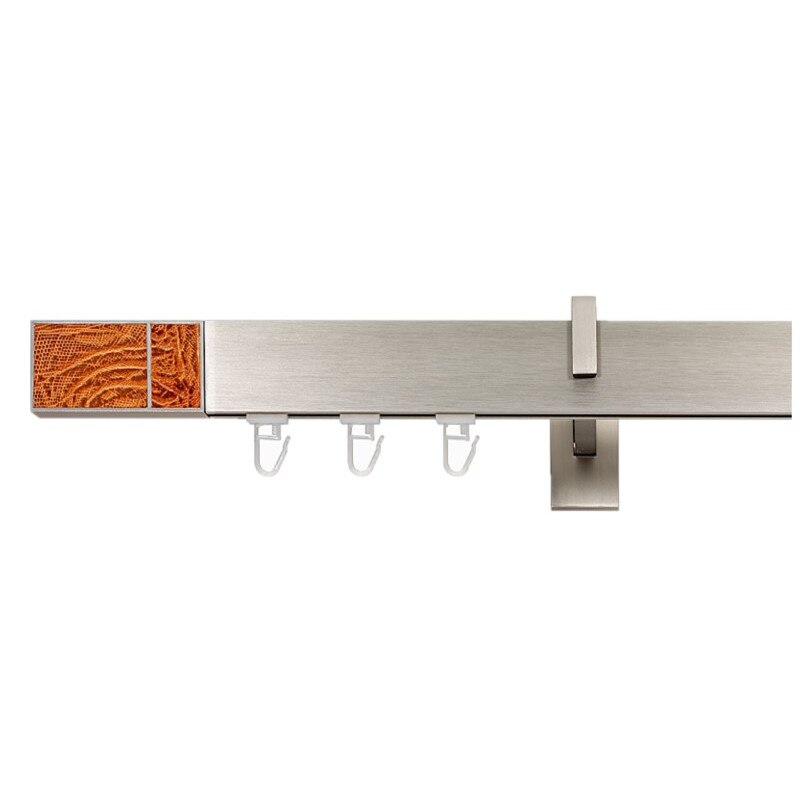 Galerie dubla Square line Boss Cires, lungime 400 cm, crom mat