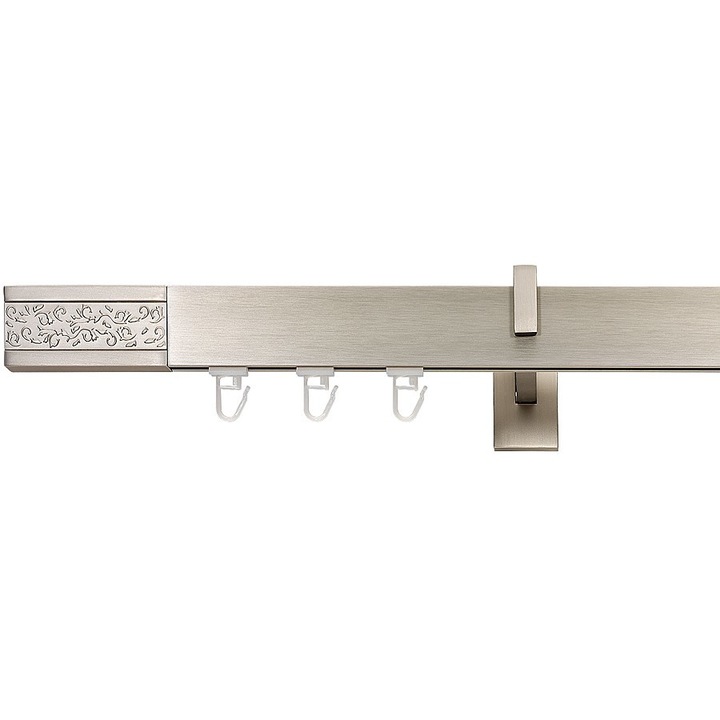 Galerie dubla Square line Artis, lungime 320 cm, crom mat
