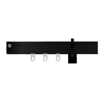 Galerie dubla Square line Qart, lungime 160 cm, negru lucios Galerie dubla Square line Qart, lungime 160 cm, negru lucios
