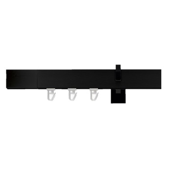 Galerie simpla Square line Square D, lungime 240 cm, negru lucios Galerie simpla Square line Square D, lungime 240 cm, negru lucios