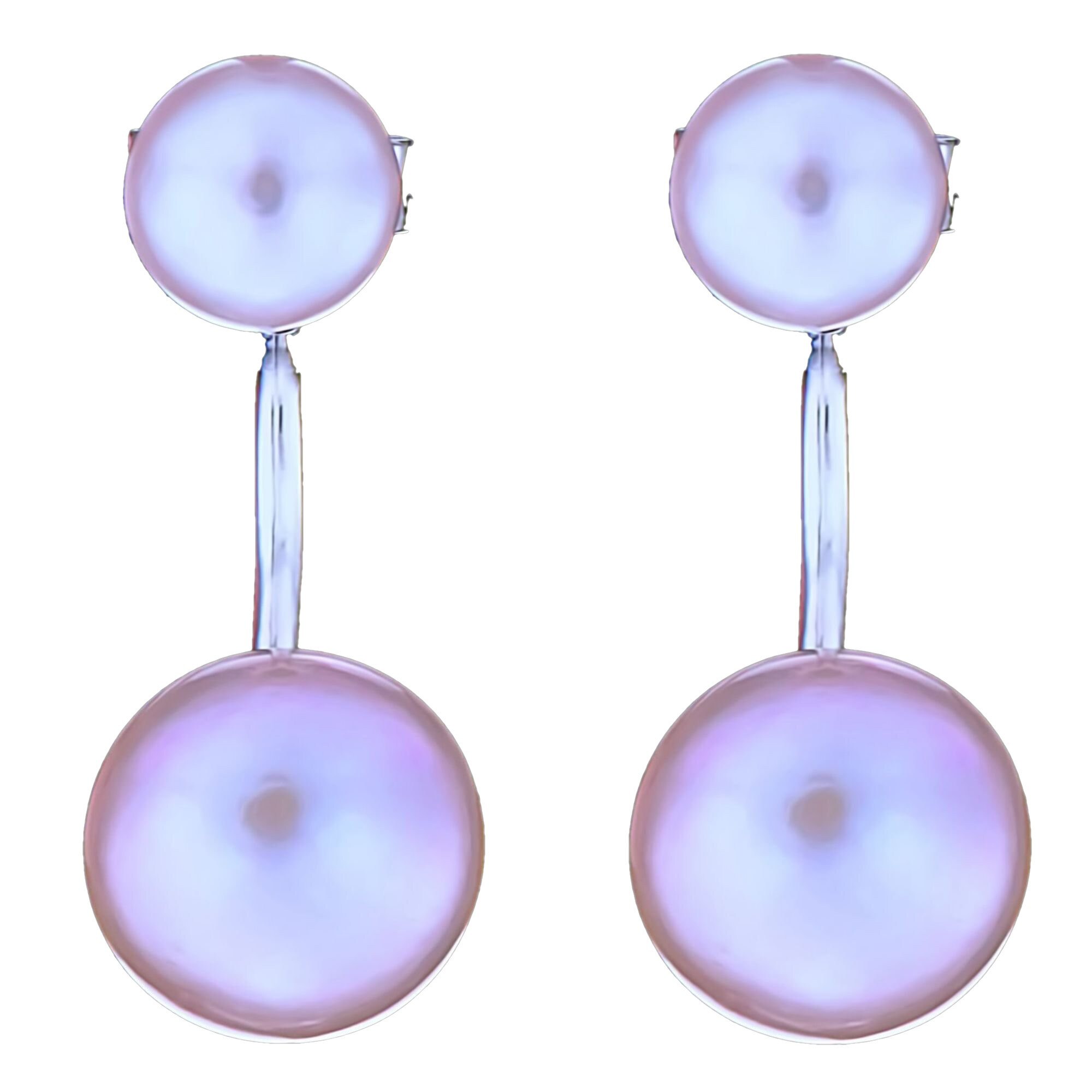 Cercei din Argint 925 cu Perle Naturale, Moana Purple
